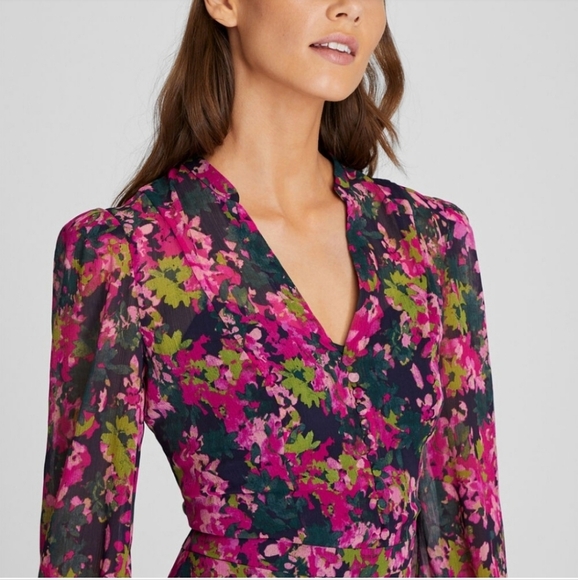 Club Monaco NWTs Floral Printed Maxi Dress - Picture 9 of 13